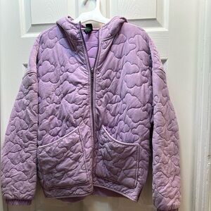 NWT Lavender Quilted Hooded Jacket Super Cute!